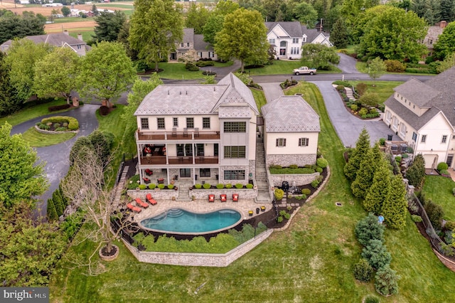 bird's eye view featuring a residential view