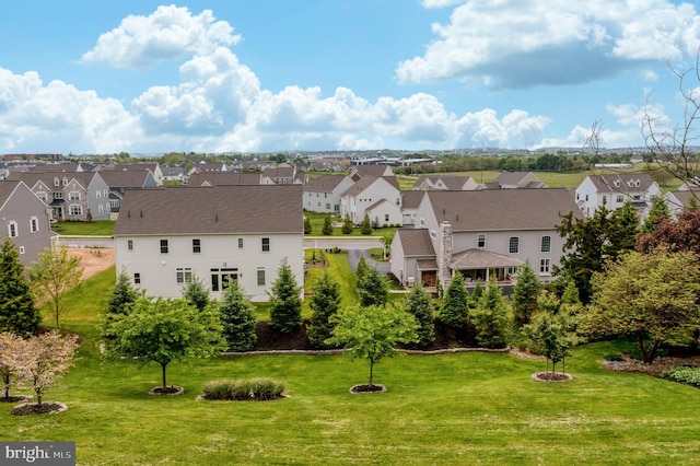 bird's eye view featuring a residential view