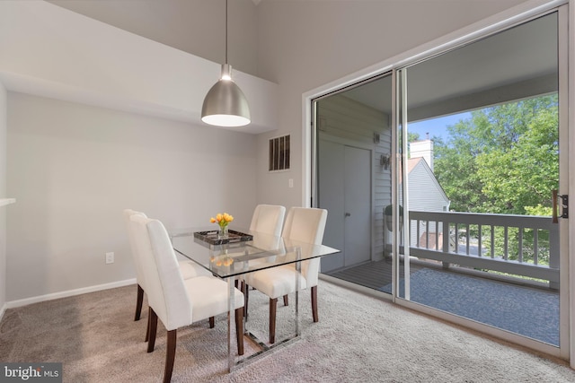 7014 Ellingham Cir Unit F, Alexandria, VA 22315 - dining space featuring carpet floors, plenty of natural light, and baseboards
