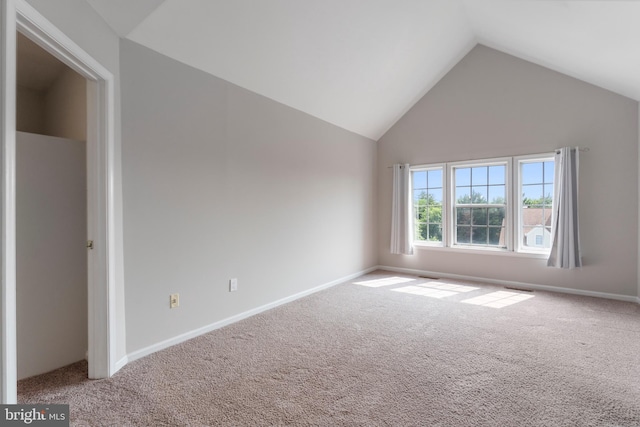7014 Ellingham Cir Unit F, Alexandria, VA 22315 - additional living space with lofted ceiling, carpet, and baseboards