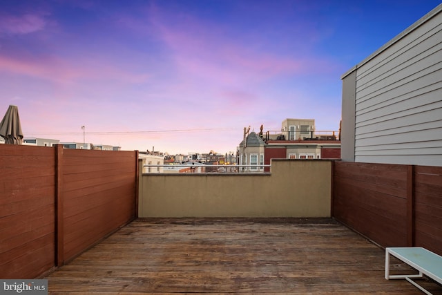 view of deck at dusk