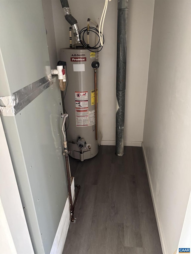 utilities featuring water heater and heating unit