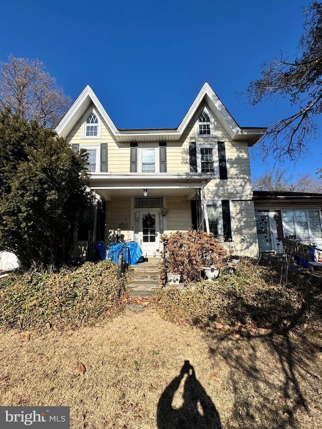 view of front of house with a porch