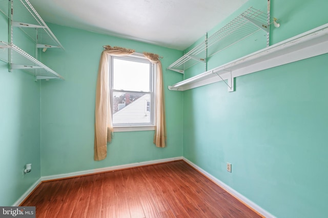 spacious closet featuring wood finished floors