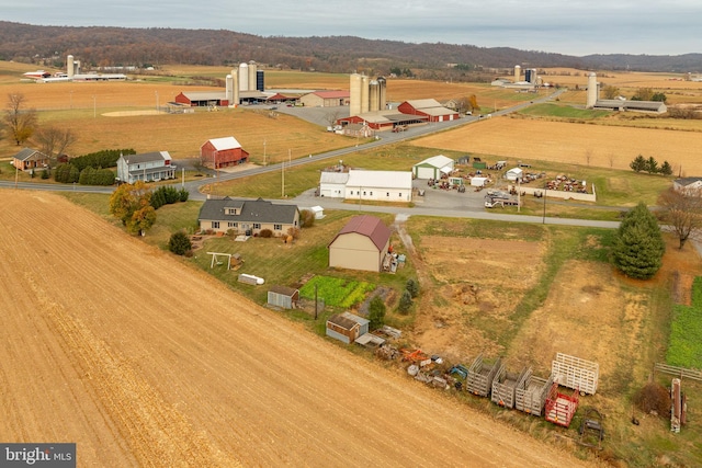 bird's eye view featuring a rural view