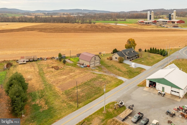 aerial view with a rural view