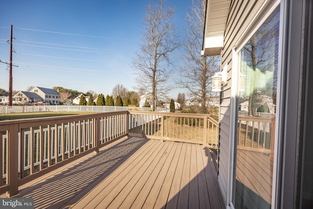 wooden terrace with fence