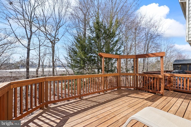 view of wooden deck