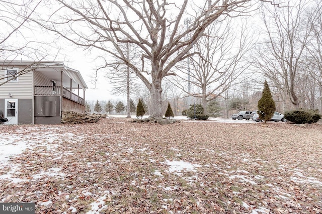 view of snowy yard