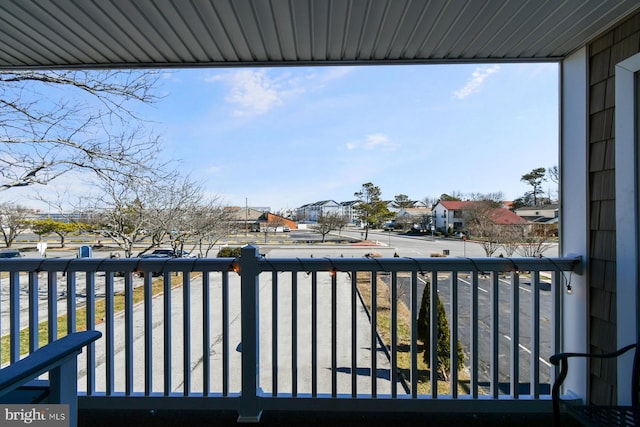 balcony with a residential view