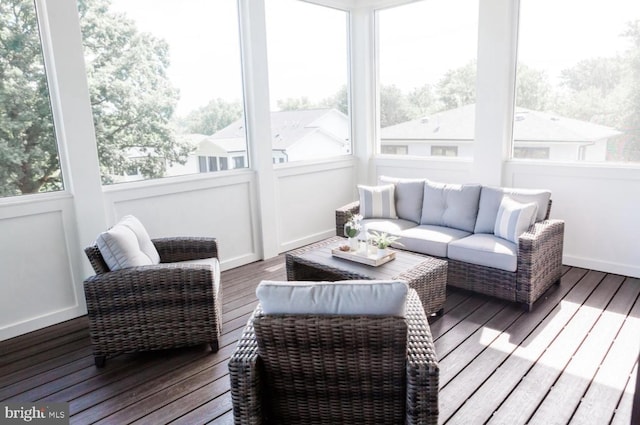 view of sunroom