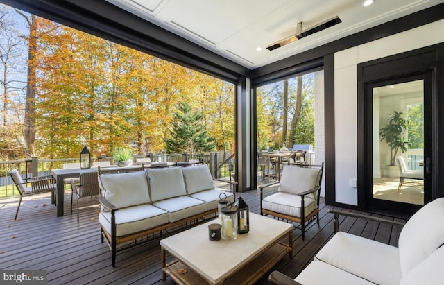 view of sunroom / solarium