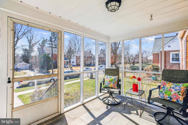 view of sunroom