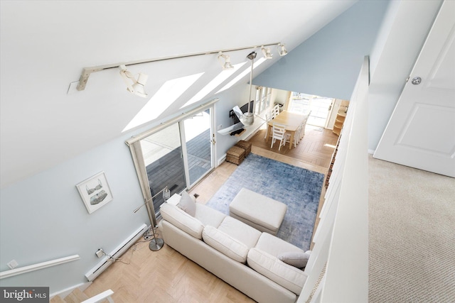 14 Buckingham Ave, Harvey Cedars, NJ 08008 - living room with a baseboard radiator