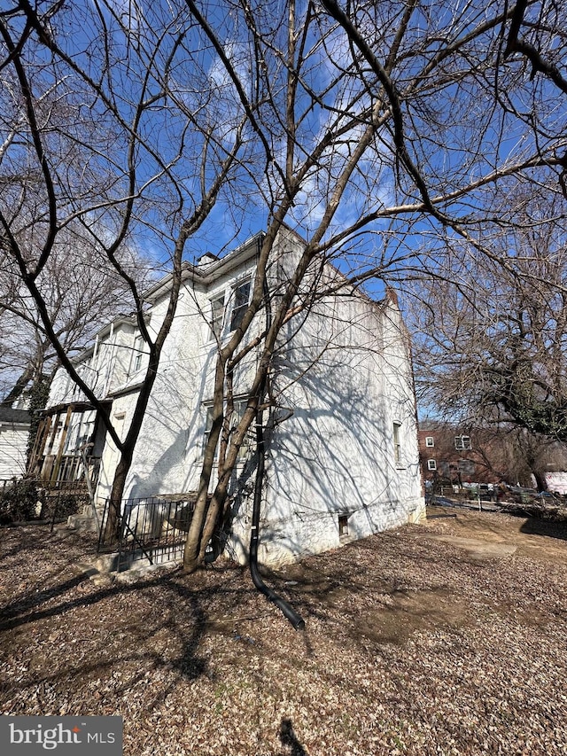 view of snow covered exterior