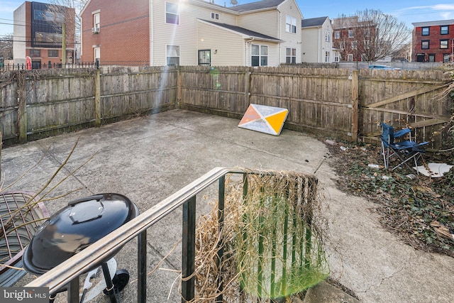 view of patio with a fenced backyard