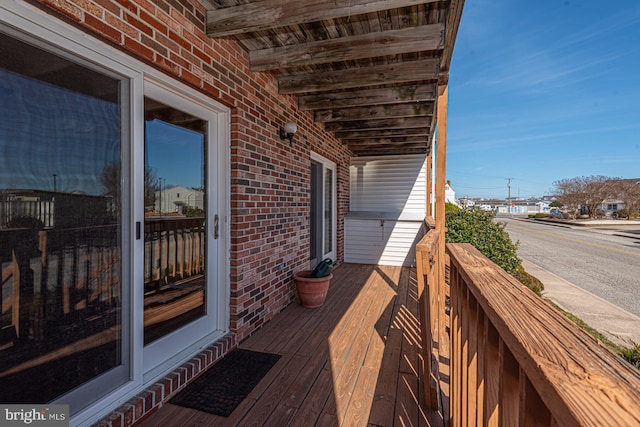 view of wooden terrace