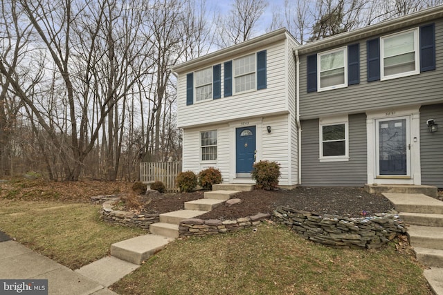 view of front of house featuring entry steps