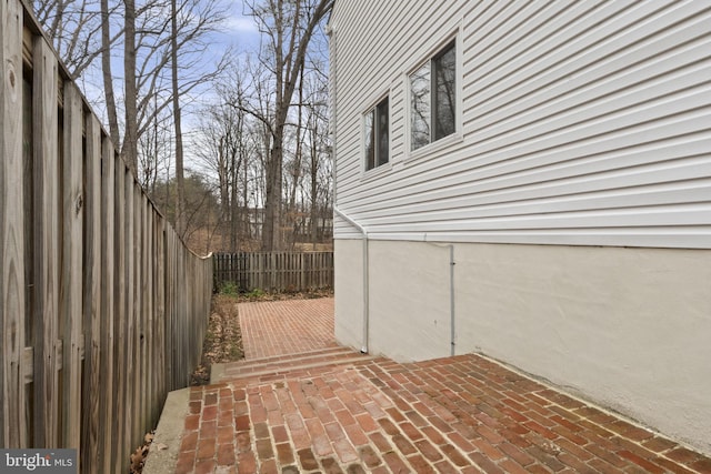 view of patio / terrace with a fenced backyard