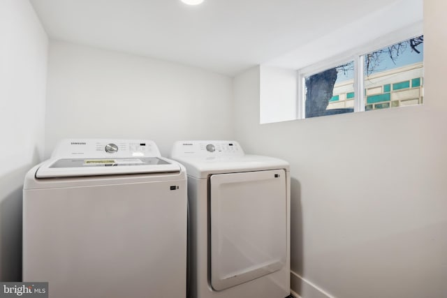 laundry room with laundry area and washer and dryer