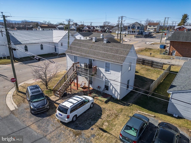 bird's eye view featuring a residential view