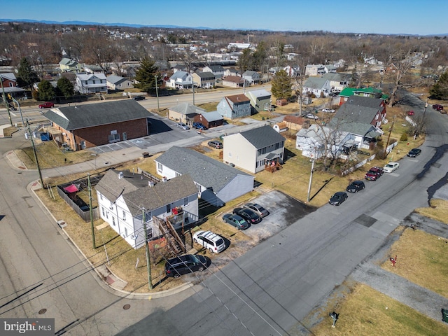 aerial view featuring a residential view