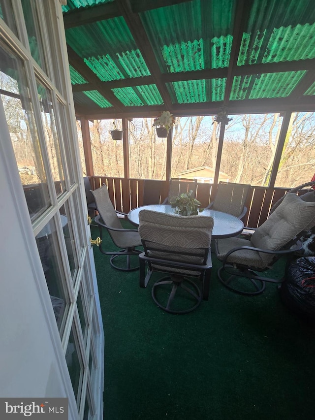 view of sunroom