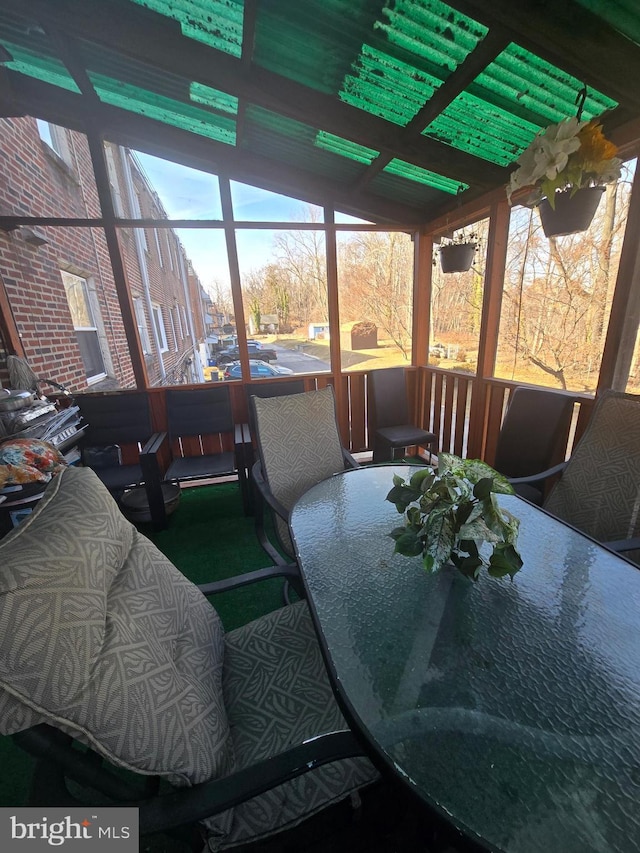 view of sunroom / solarium