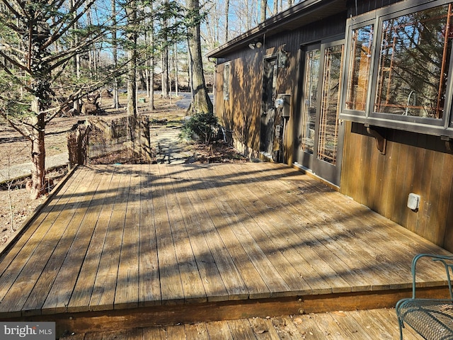 view of wooden deck