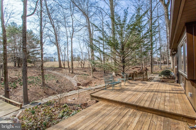 view of wooden deck