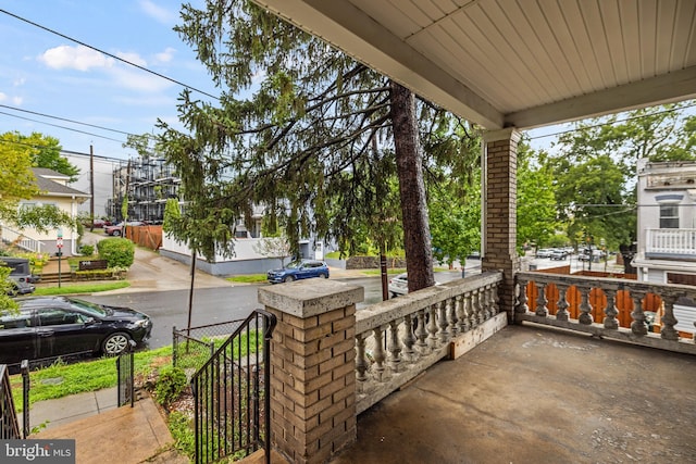 view of patio / terrace with a porch