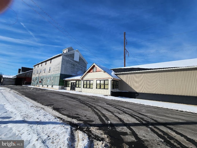 view of snowy exterior