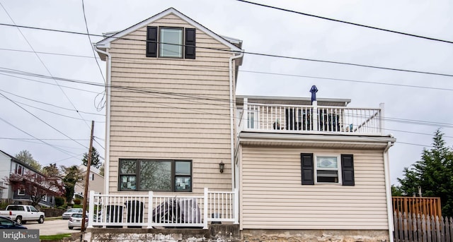 exterior space with a balcony