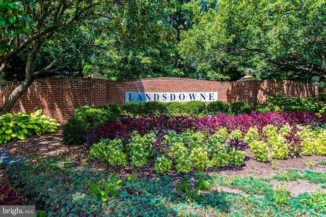 view of community sign