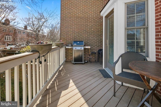 deck with grilling area