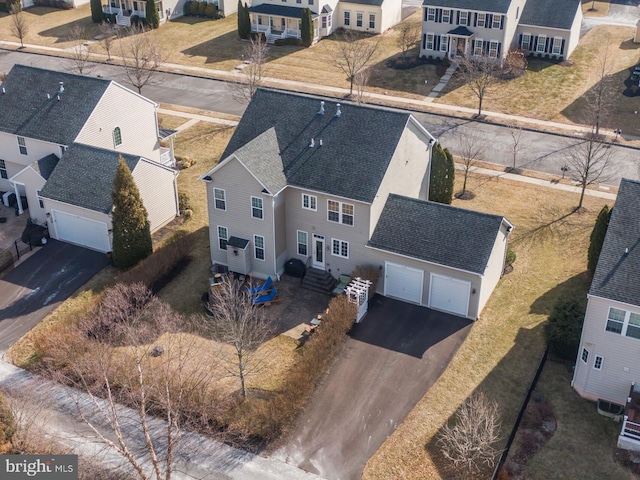 birds eye view of property featuring a residential view