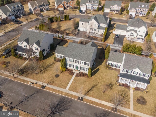 aerial view with a residential view