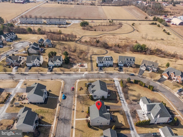 drone / aerial view with a residential view