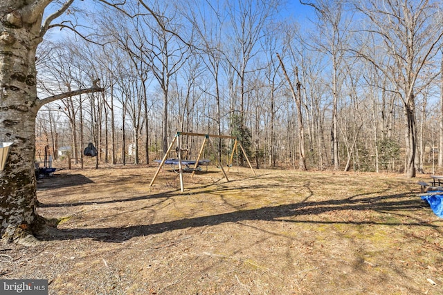 view of yard featuring playground community