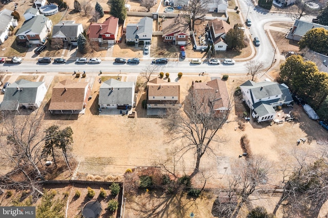 aerial view featuring a residential view