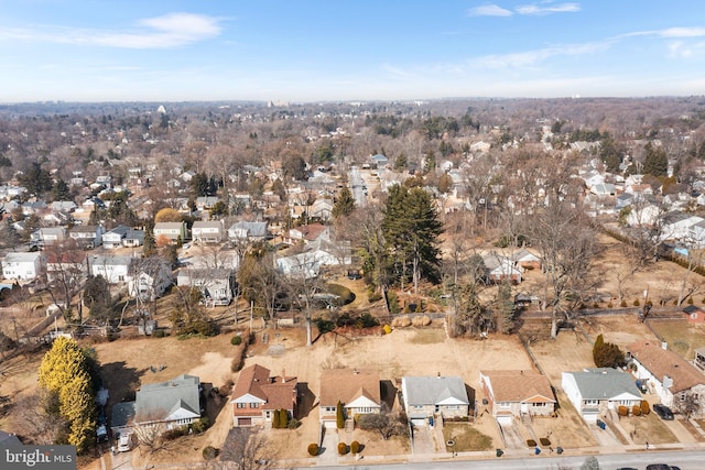 bird's eye view featuring a residential view