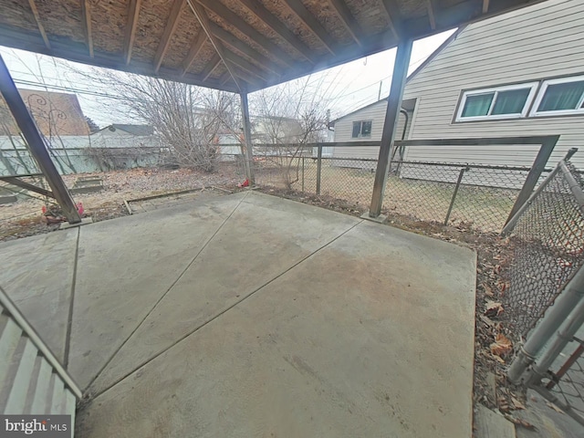 view of patio with a fenced backyard