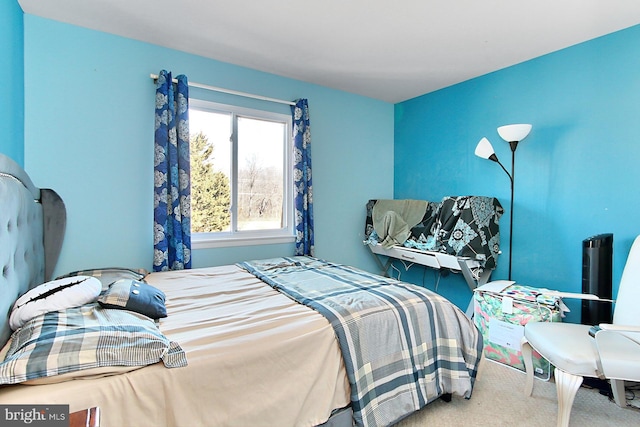 view of carpeted bedroom