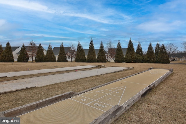 view of home's community with shuffleboard