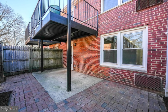 view of patio / terrace with fence