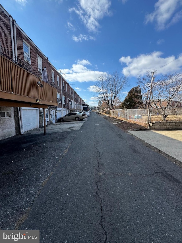 view of road featuring a residential view