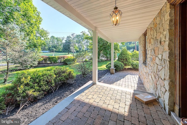 view of patio / terrace with covered porch