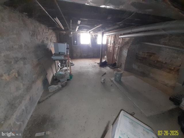 view of basement