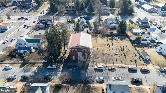 aerial view with a residential view