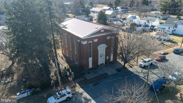 aerial view with a residential view